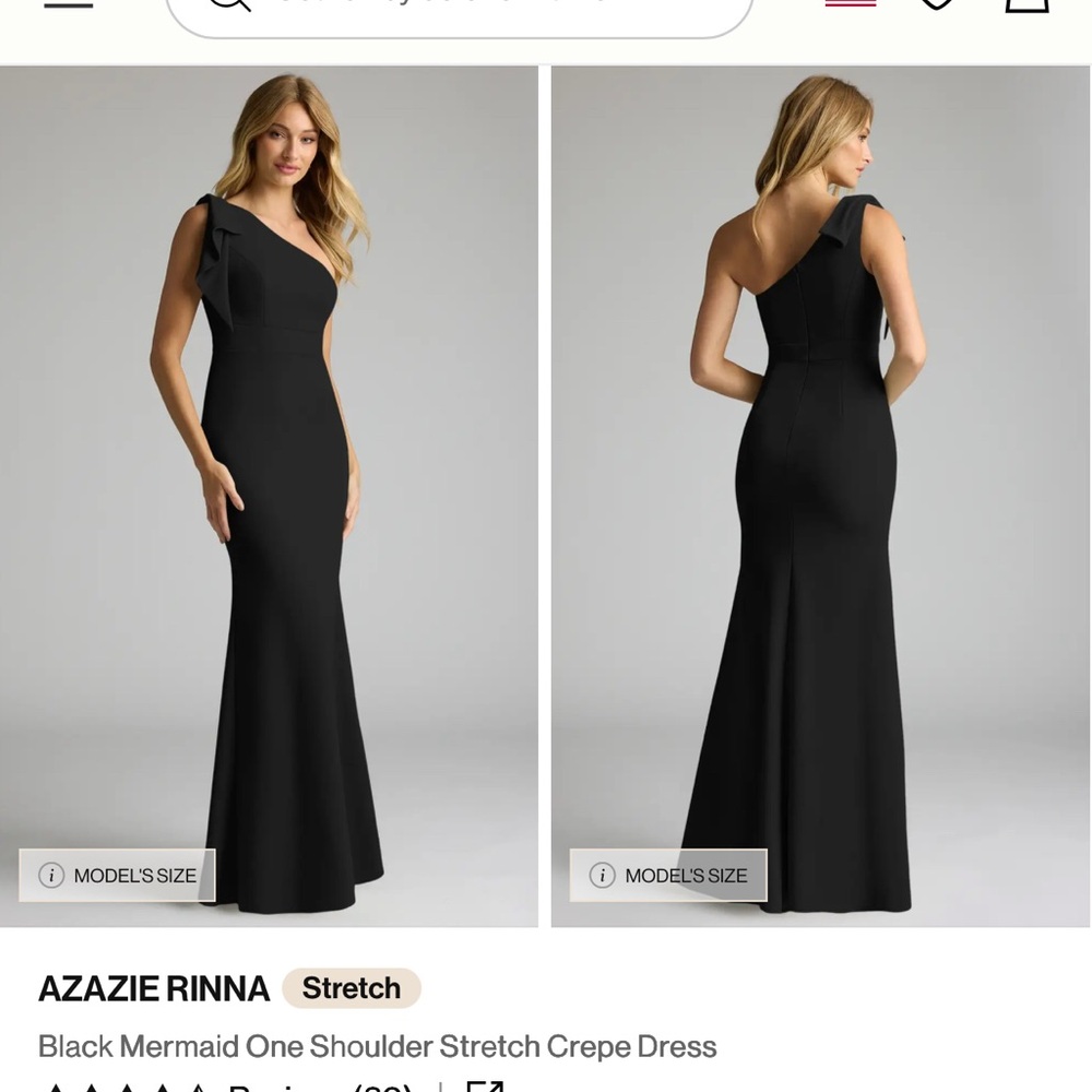 Azazie One Shoulder Black Dress